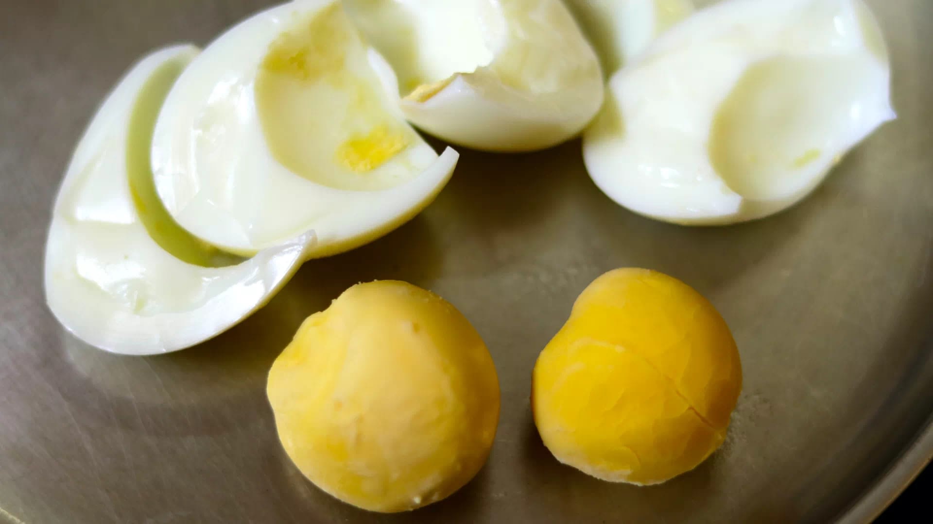 After boiled remove yolk from egg